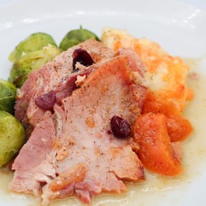 Ham With Cranberry Apricot Sauce