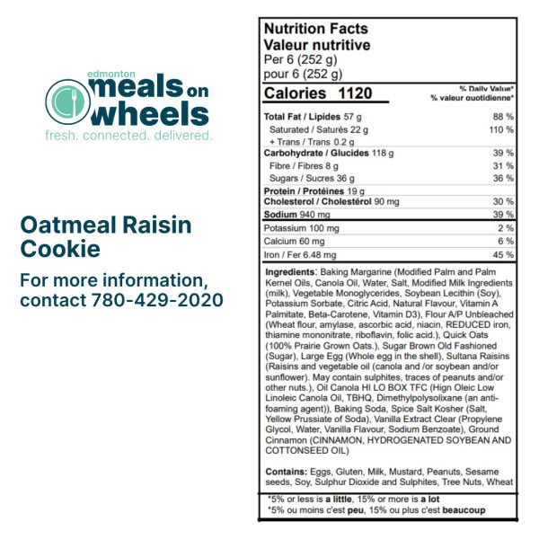 Oatmeal Raisin Cookies (1/2 doz.) - Image 2